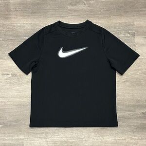 Nike Kids Black Tee with White Swoosh